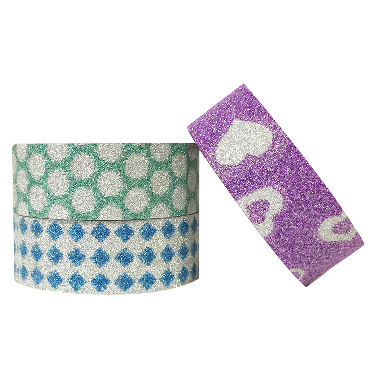 Wrapables Hearts Dots and Checkers Washi Masking Tape (Set of 3)