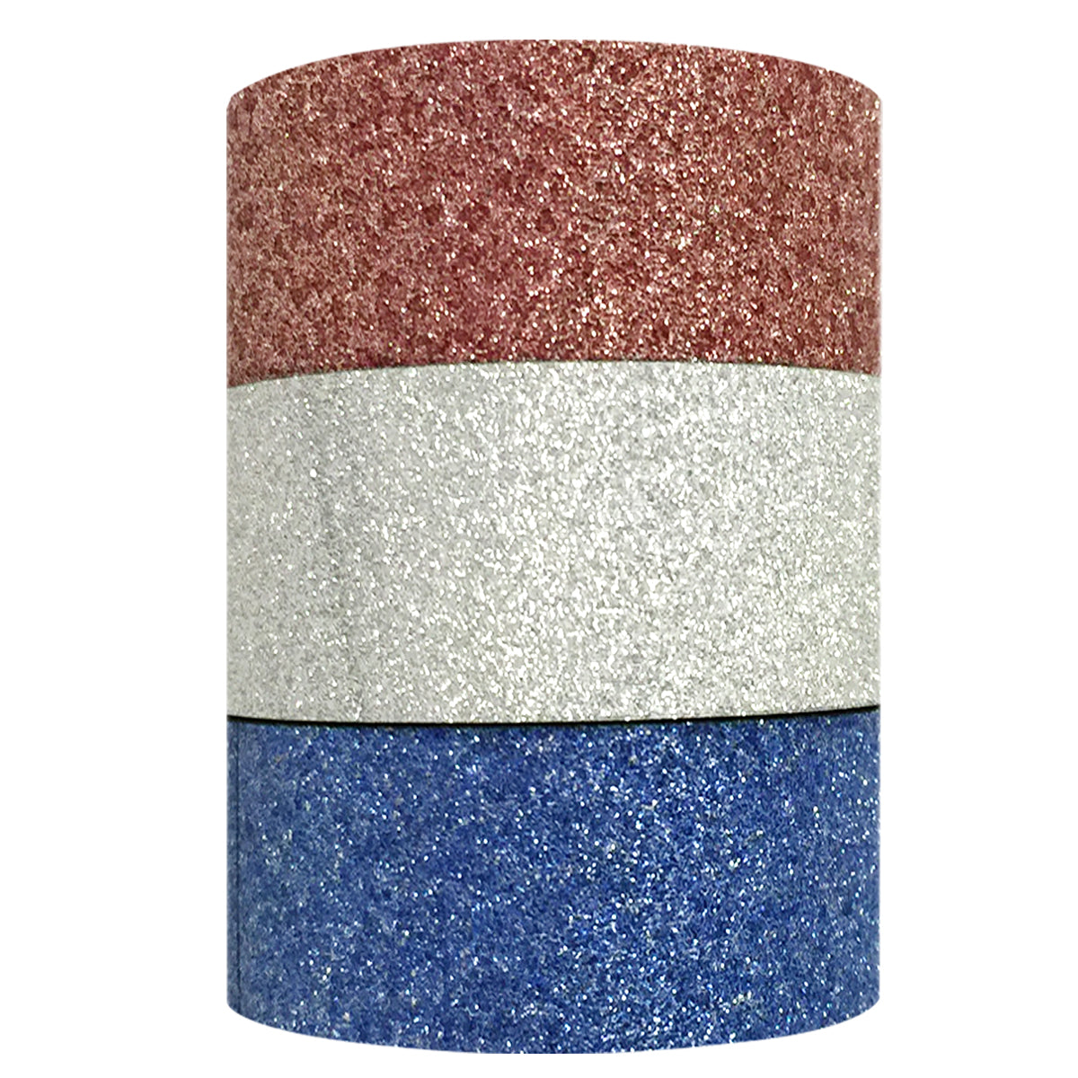 Wrapables Red White and Glitter Washi Masking Tape (Set of 3)