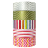 Wrapables Punch Bowl Magic Washi Tapes Masking Tapes, Set of 5