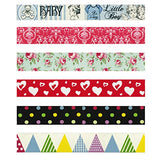 Wrapables Washi Tapes Masking Tapes 10M L x 20mm W, Set of 6, Expecting