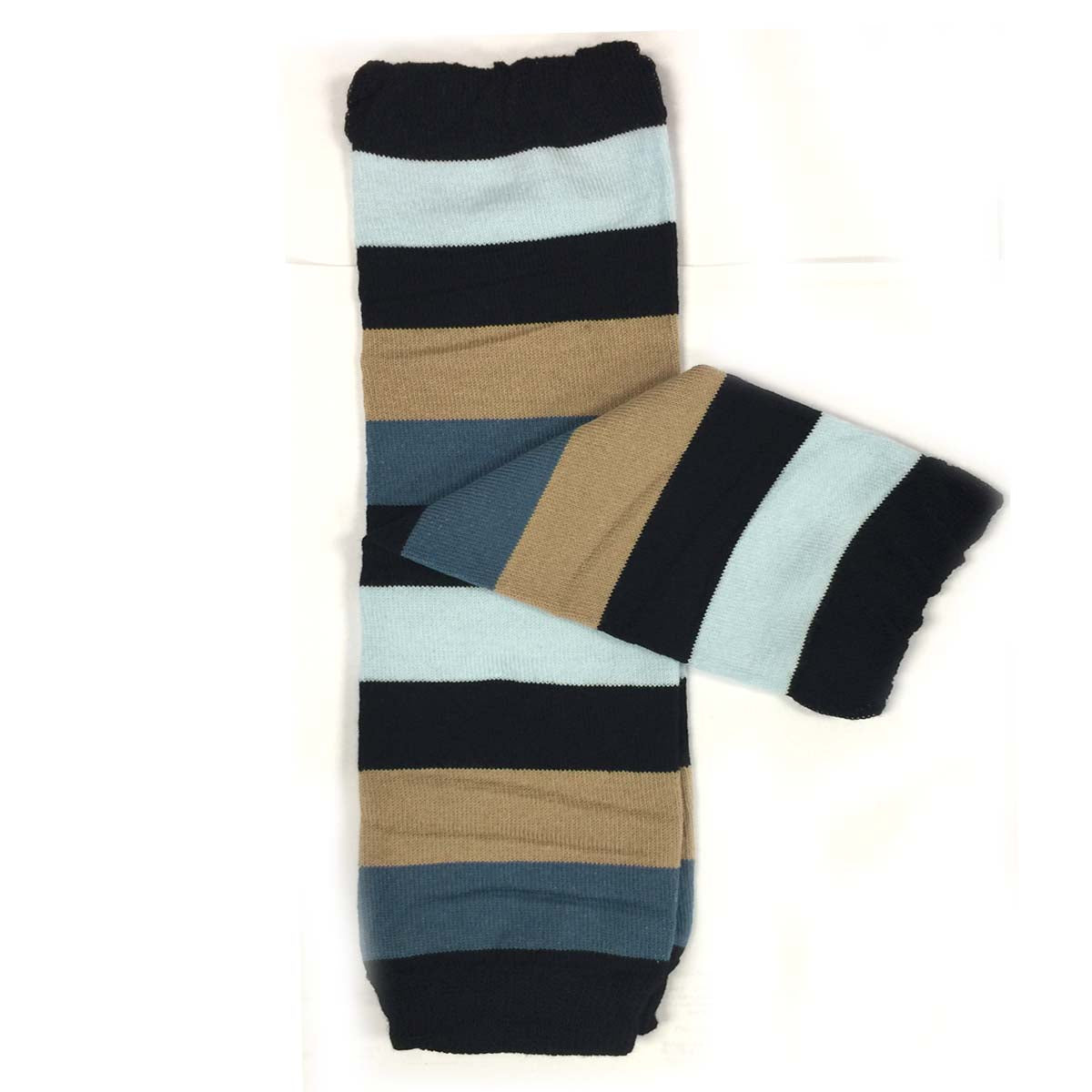 Wrapables Striped Leg Warmers for Baby and Toddler, Cool Blue