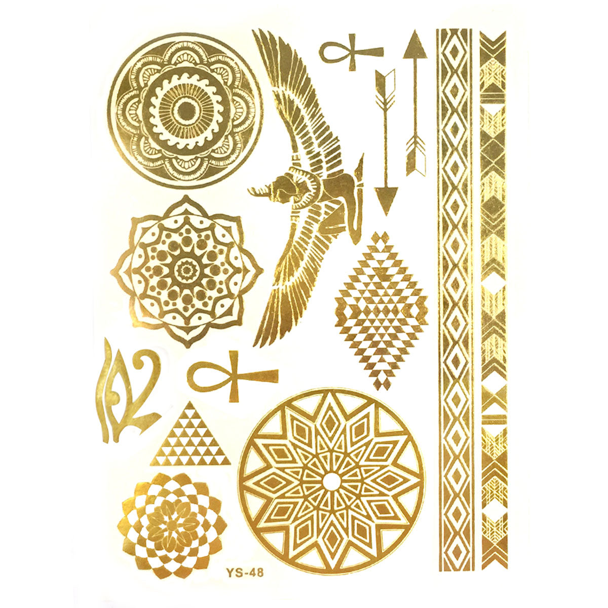 Amazon.com : 8 Sheets Metallic Gold Temporary Tattoos, Muulaii Shimmer  Waterproof Fake Tattoos Long Lasting Gold Silver Glitter Stickers in  Bracelets, Back, Wrist and Arm Bands : Beauty & Personal Care