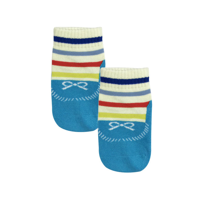 Wrapables Anti Slip Striped Loafer Socks for Babies (Set of 3)
