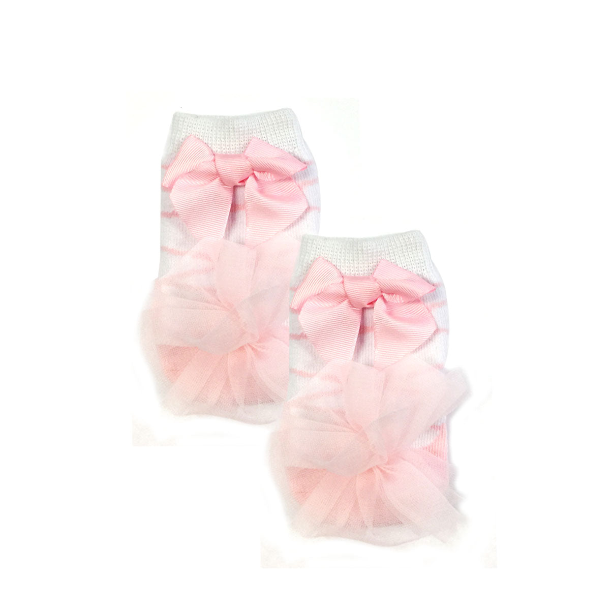 Wrapables Non-Skid Sweetheart Bows and Ruffles Socks (Set of 2)