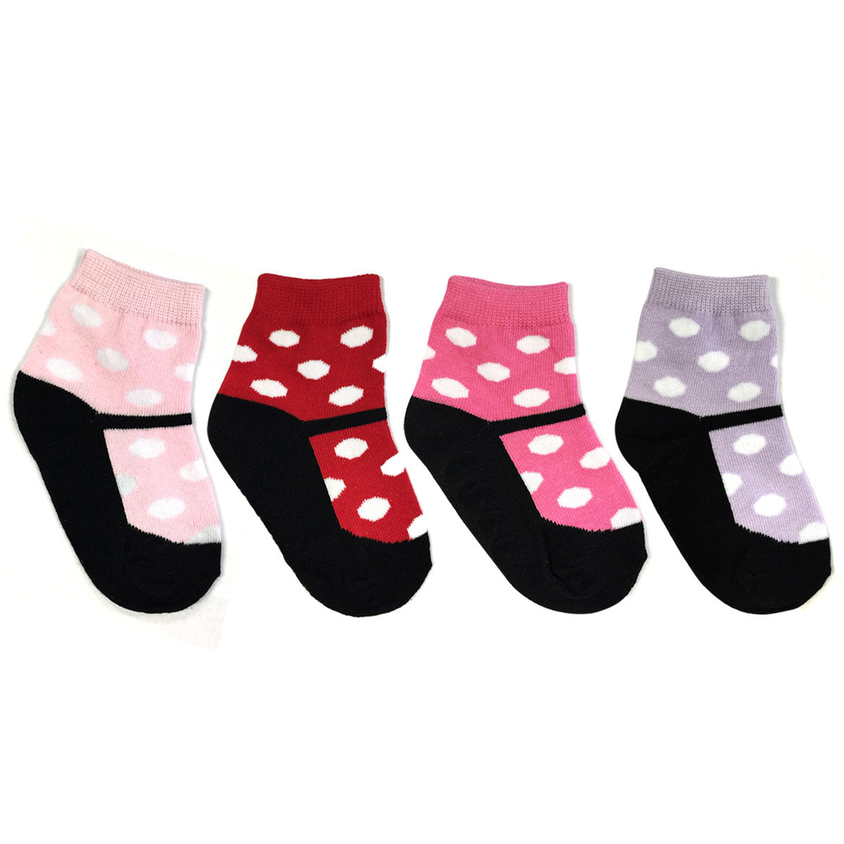 Wrapables Non-Slip Cute Mary Jane Socks for Baby (Set of 4)