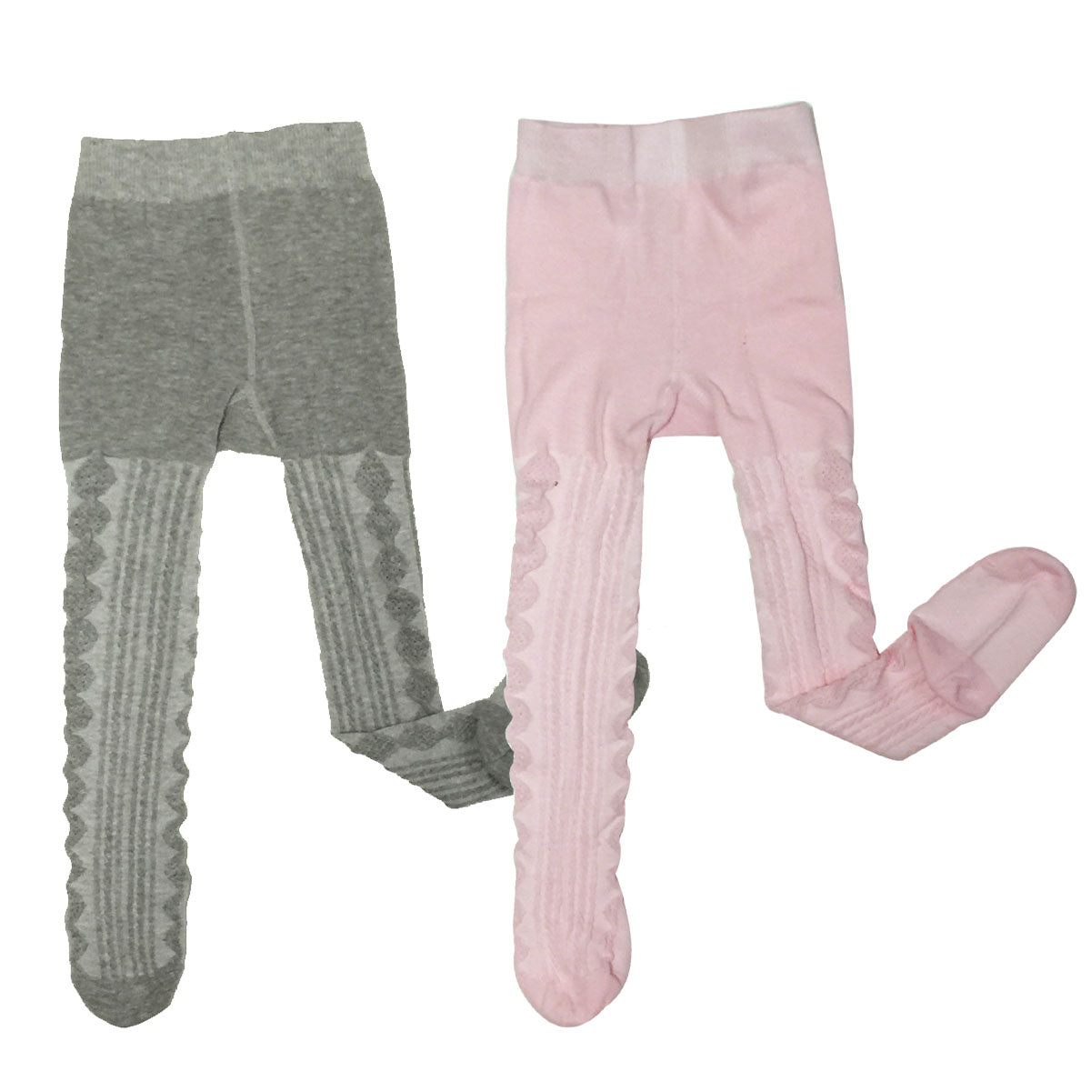  Cable Knit Girls Tights 6-7 Cotton Tights For Girls