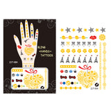 Wrapables Trendy Temporary Metallic Hand Tattoos