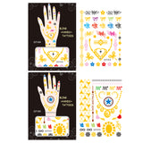 Wrapables Trendy Temporary Metallic Hand Tattoos