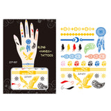 Wrapables Trendy Temporary Metallic Hand Tattoos