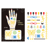 Wrapables Trendy Temporary Metallic Hand Tattoos