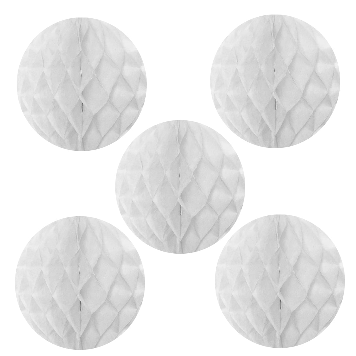 Wrapables 6" Set of 5 Tissue Honeycomb Ball Party Decorations