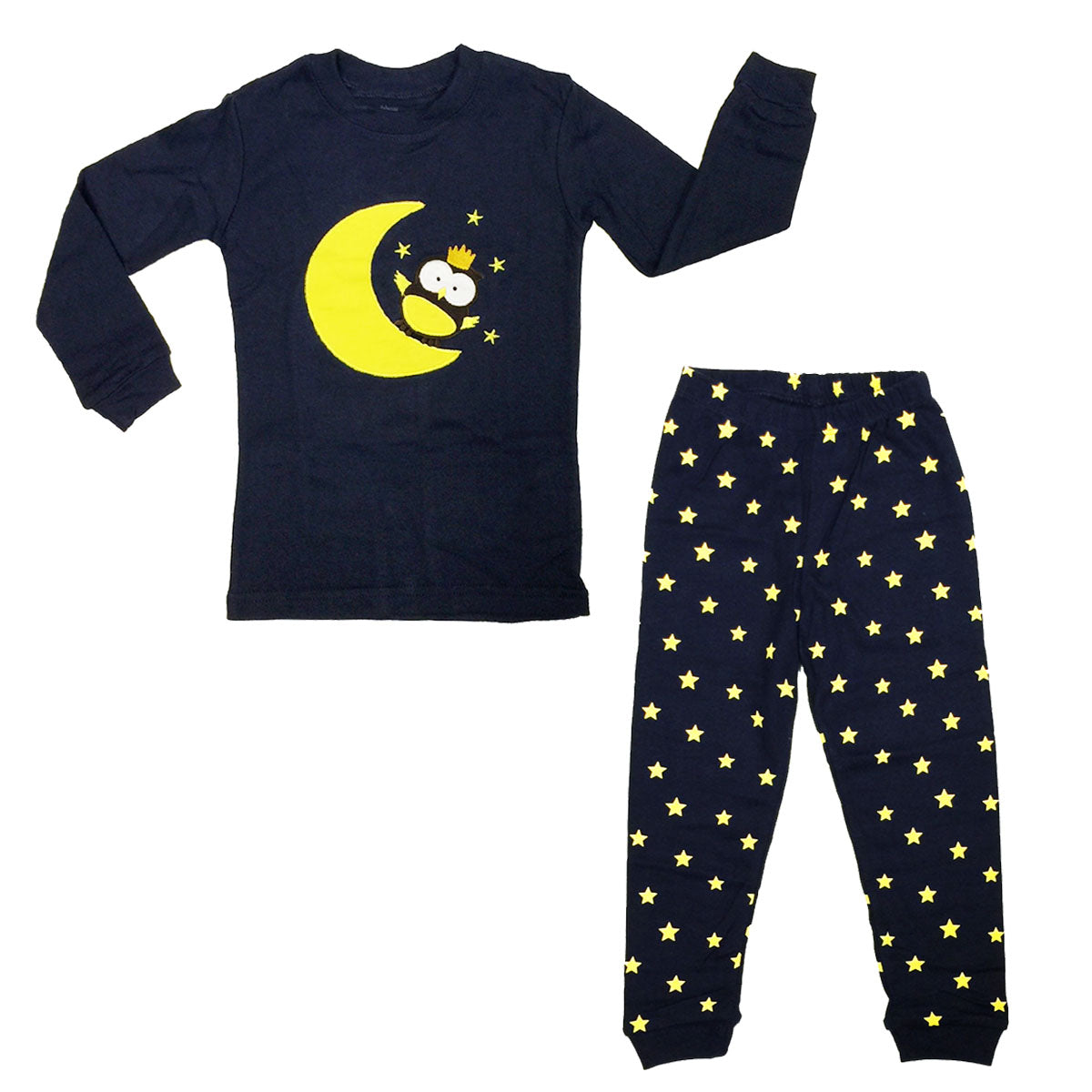 Dabuyu Moon & Owl Children's Pajamas