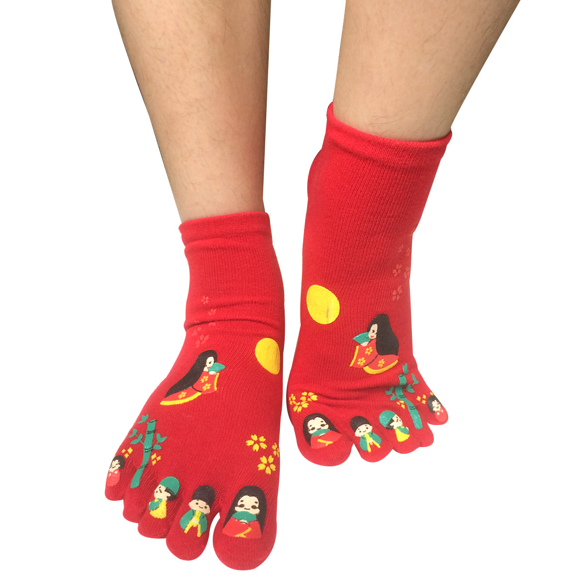 Wrapables Japanese Girl Cartoon Socks Five Toe Socks (Set of 3)