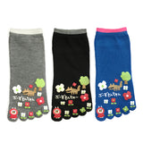 Wrapables Big Bad Wolf Cartoon Socks Five Toe Socks (Set of 3)