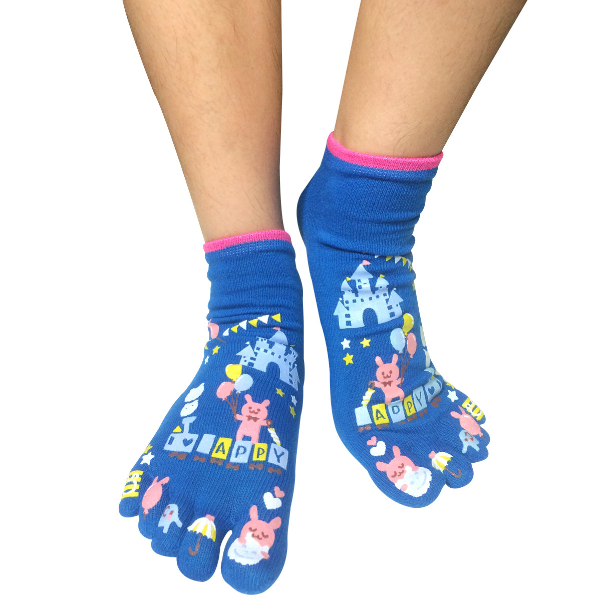Wrapables Amusement Park Cartoon Socks Five Toe Socks (Set of 3)