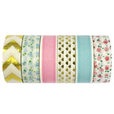 Wrapables Washi Tapes Decorative Masking Tapes, Set of 6