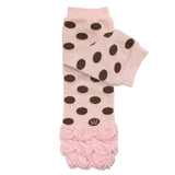 Wrapables Ruched and Dots Baby Leg Warmers