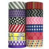 Wrapables Washi Tapes Decorative Masking Tapes, Set of 12