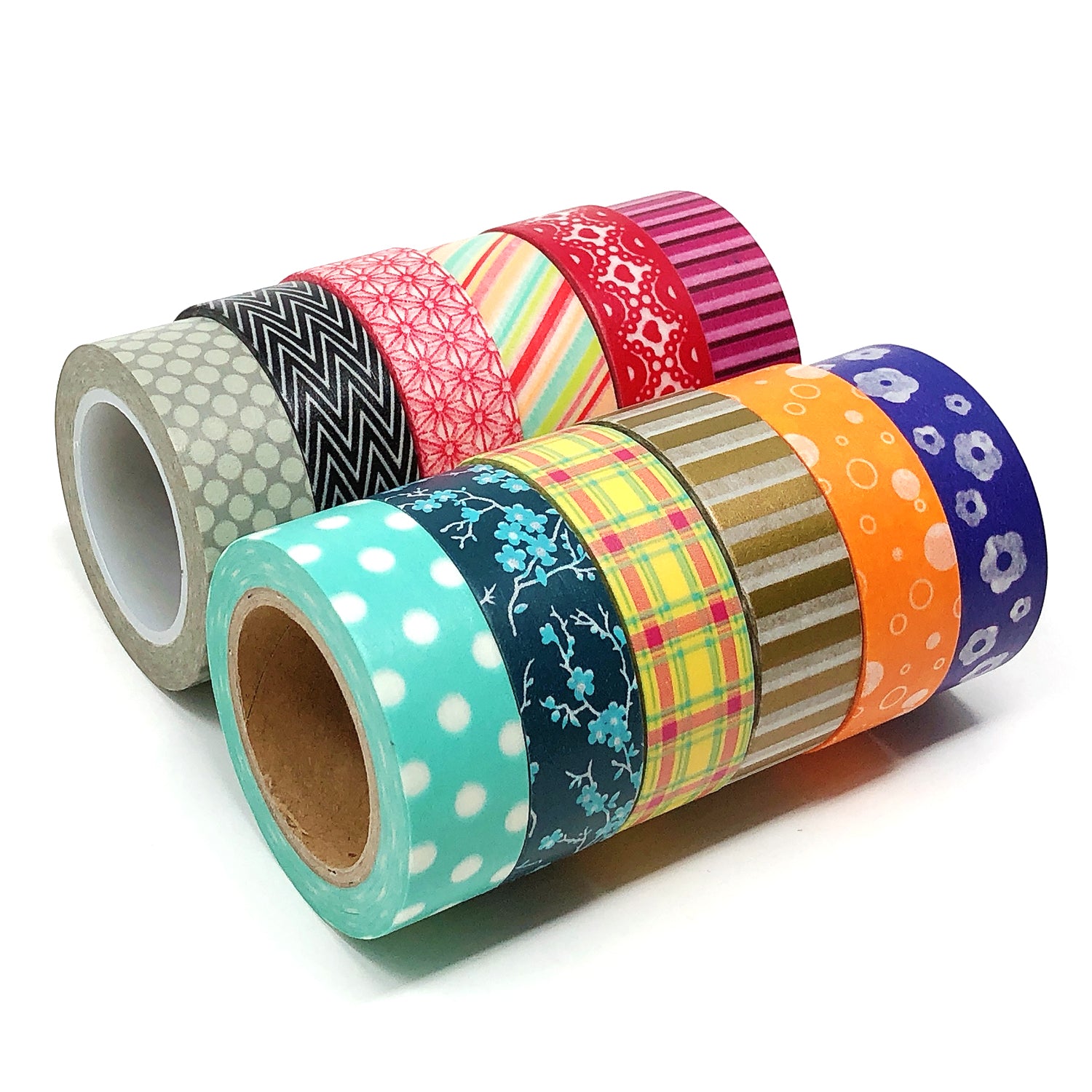 Wrapables Colorful Washi Masking Tape, Mystery Magic Squares