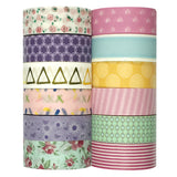 Wrapables Washi Tapes Decorative Masking Tapes, Set of 12