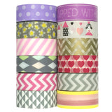 Wrapables Washi Tapes Decorative Masking Tapes, Set of 12