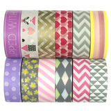 Wrapables Washi Tapes Decorative Masking Tapes, Set of 12