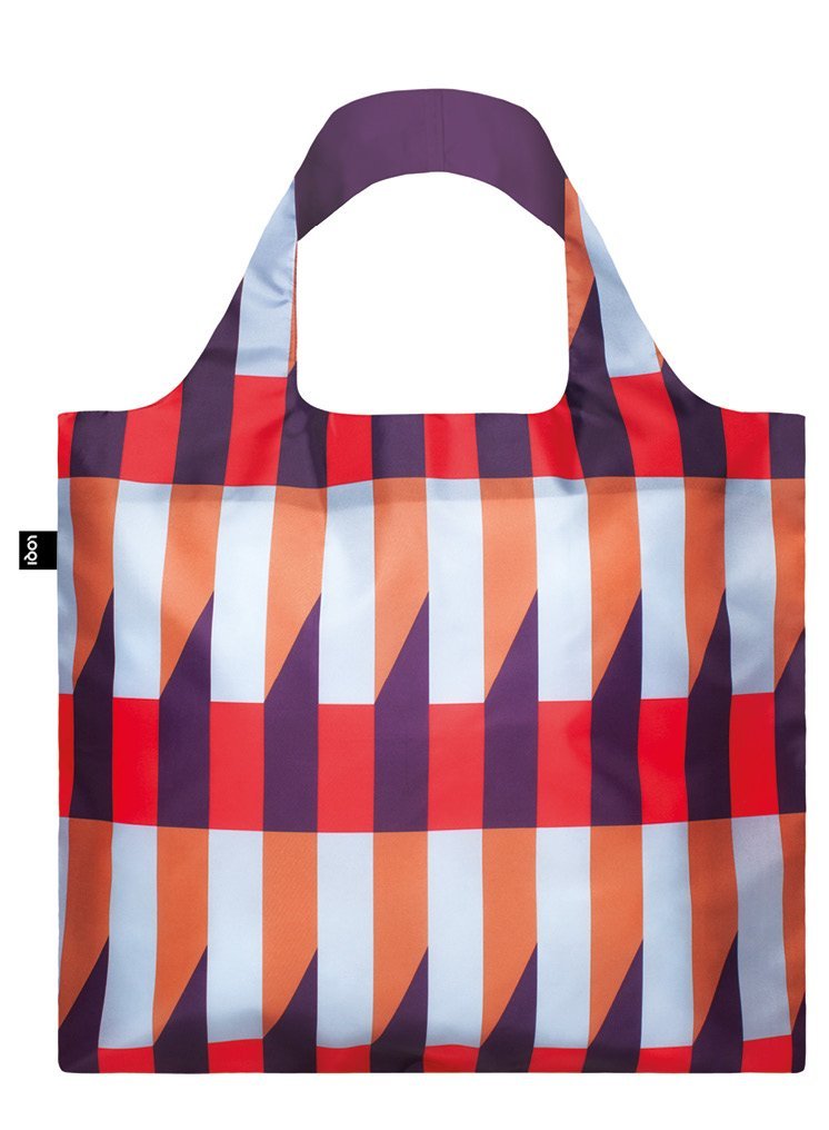LOQI Geometric Stripes Reusable Shopping Bag