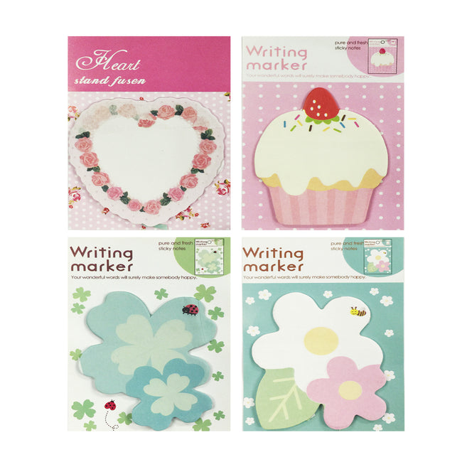 Wrapables Sweet Floral Memo Sticky Notes (Set of 4)