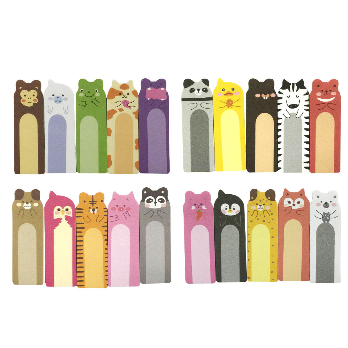 Wrapables Animal Friends Bookmark Flag Tab Sticky Notes (Set of 4)