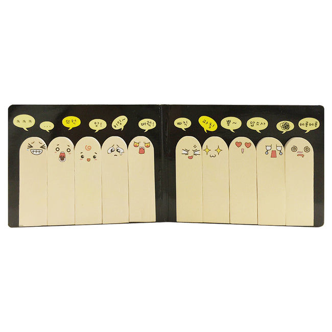 Wrapables 10 Finger Emotion Bookmark Flag Tab Sticky Notes (Set of 2)