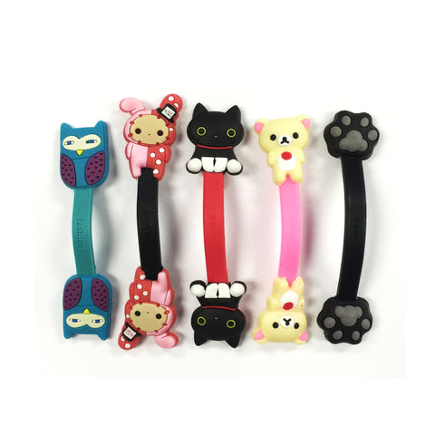 Wrapables Fun Characters Cord Organizer / Earphone Wrap (Set of 5)