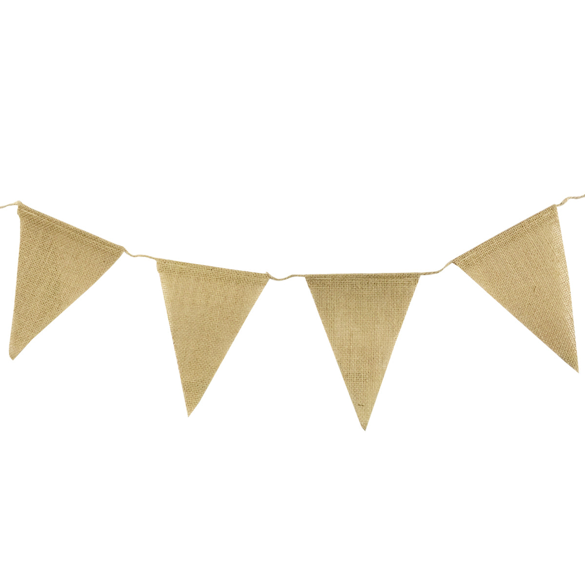 Wrapables Burlap Triangle Pennant Banner Party Decorations Party Decorations for Weddings, Birthday Parties, Baby Showers, Home Decor, Picnics, and Bake Sales