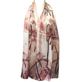 Wrapables Luxurious 100% Charmeuse Silk Long Scarf with Hand Rolled Edges