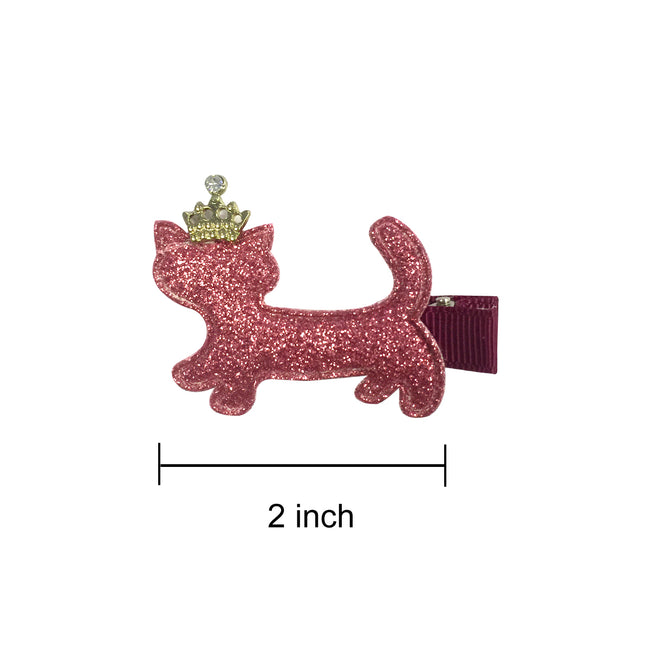 Wrapables Dress Up Sparkly Kitties Hair Clips, Set of 5