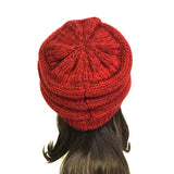 Wrapables Two Tone Knit Beanie Cap Hat