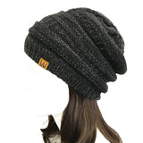 Wrapables Two Tone Knit Beanie Cap Hat