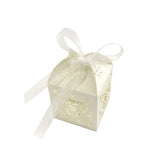 Wrapables Hearts and Flowers Wedding Party Favor Boxes Gift Boxes with Ribbon (Set of 50)