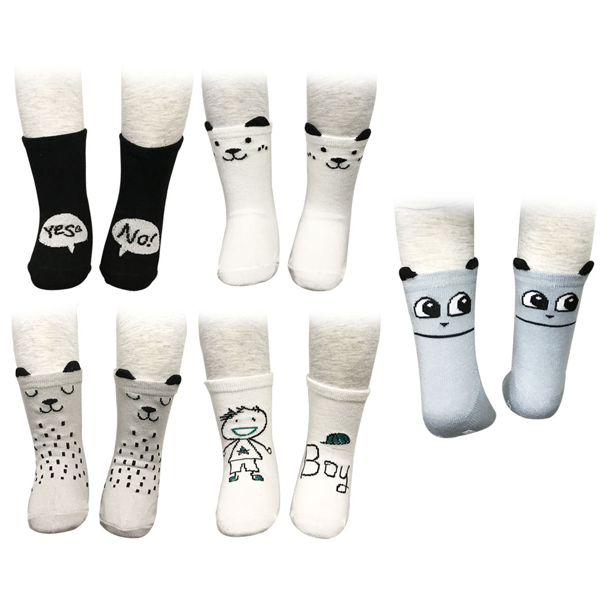 Wrapables Adorable Pets Baby Socks (Set of 5)