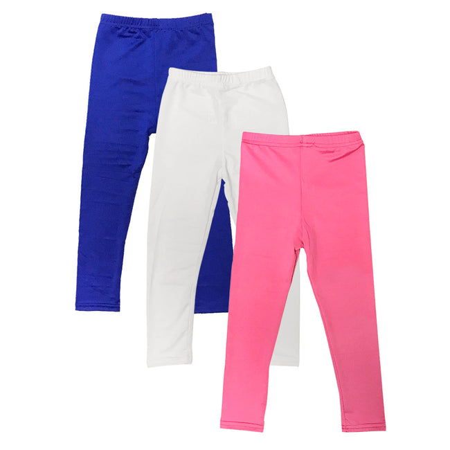 Wrapables Microfiber Legging Tights for Girls (Set of 3)