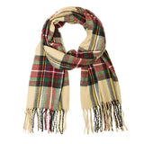 Wrapables Plaid Long Scarf Wrap with Fringe