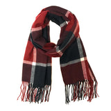 Wrapables Plaid Long Scarf Wrap with Fringe