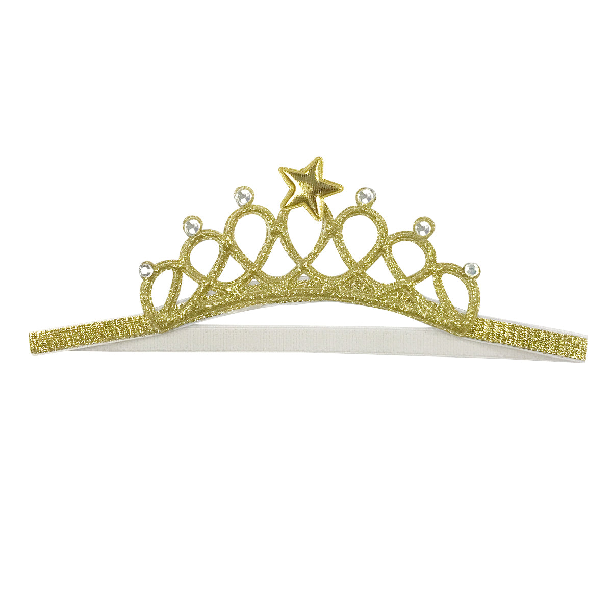 Wrapables Baby Princess Crown Headband with Rhinestones (Set of 2)