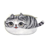 Wrapables Cat Face Cosmetic Pouch Pencil Case (Set of 2)