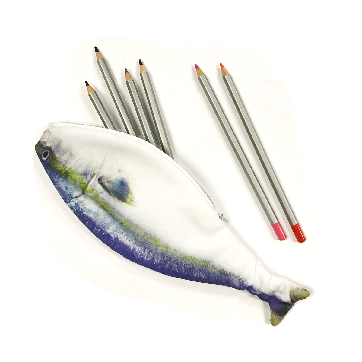 Wrapables Novelty Fish Style Pencil Case Red