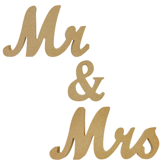 Wrapables? Mr & Mrs Elegant Wooden Letter Wedding Sign, Party Decoration for Photos and Table
