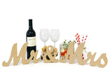 Wrapables Mr & Mrs Elegant Wooden Letter Wedding Sign, Party Decoration for Photos and Table