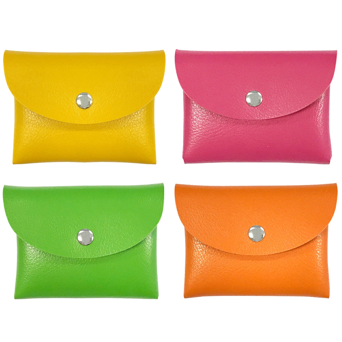 Wrapables Leather Envelope Card and Coin Purse Pouch (Set of 4)