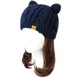 Wrapables Winter Warm Cable Knit Cat Ears Beanie