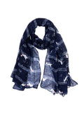 Wrapables Lightweight Cats and Musical Notes Long Scarf