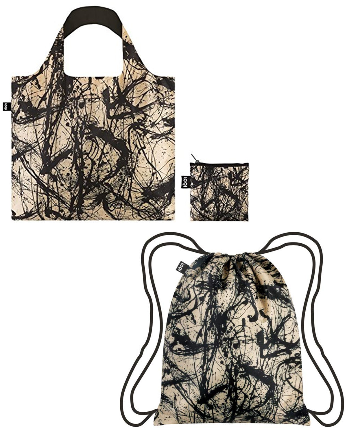 LOQI Exotic Prints Backpack & Bag (Set of 2)